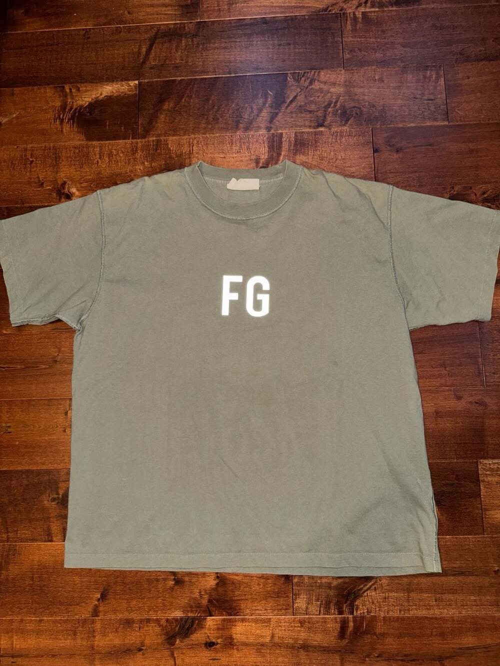 Fear of God Sixth Collection FG Logo T-Shirt Olive Green